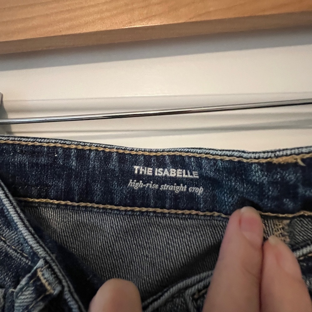 3/$25 AG jeans, The Isabelle, High rise straight crop, Size 28. - Picture 4 of 8